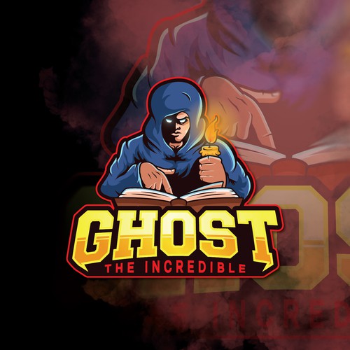 Ghost the incredible - Illustrative logo for a rapper and a story teller