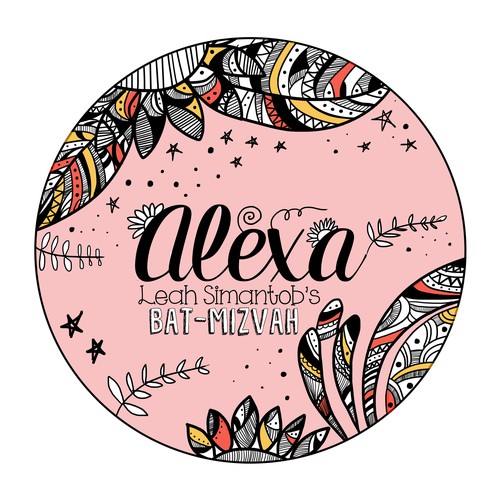 Bat Mitzvah Party logo/sticker