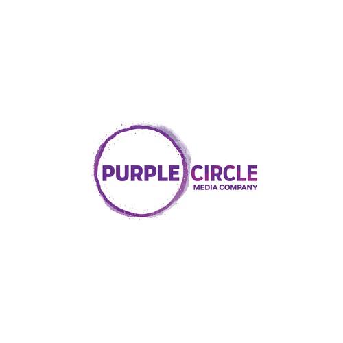 Purple Circle Media Company Logo Design
