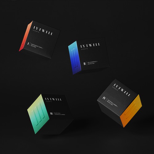 LYTWELL candles logo and packaging 