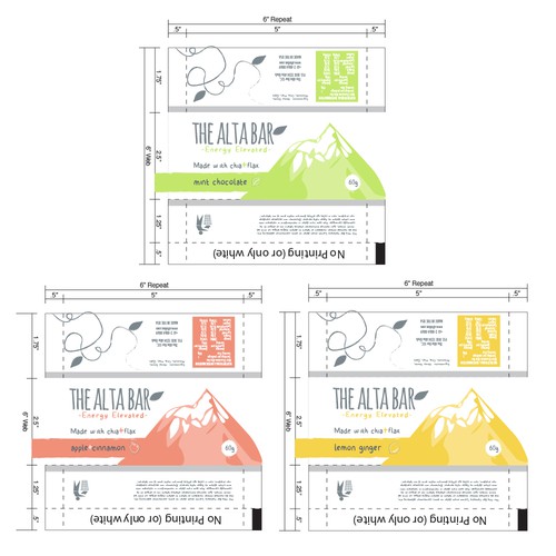 Design the packaging for our new line of energy bars