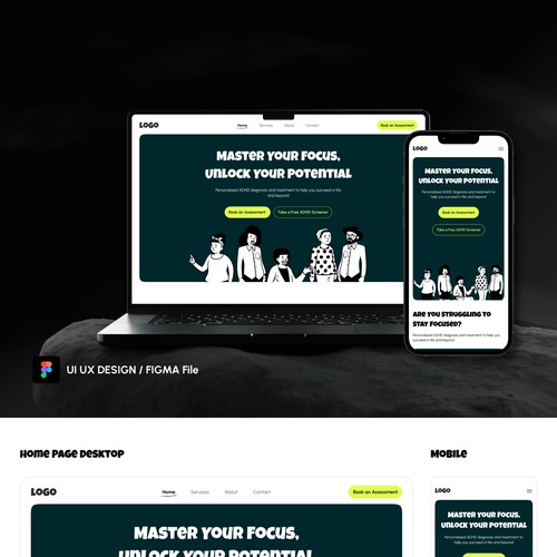 Website landing page