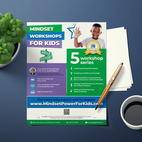 Mindset Workshop For kids Flyer