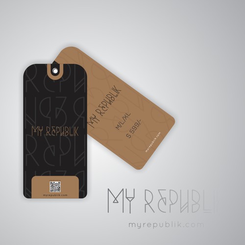 Fresh, clean, popping price tag (not price label) for My Republik