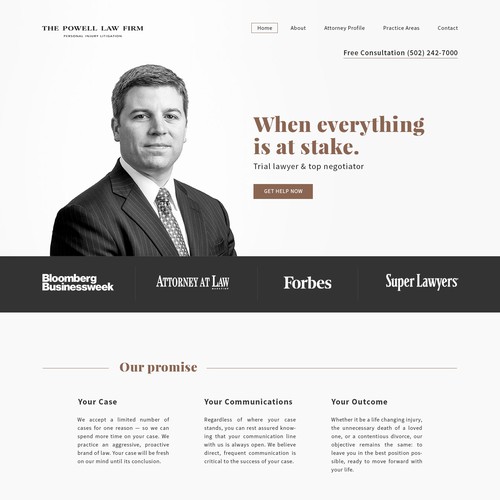 Attorney landing page