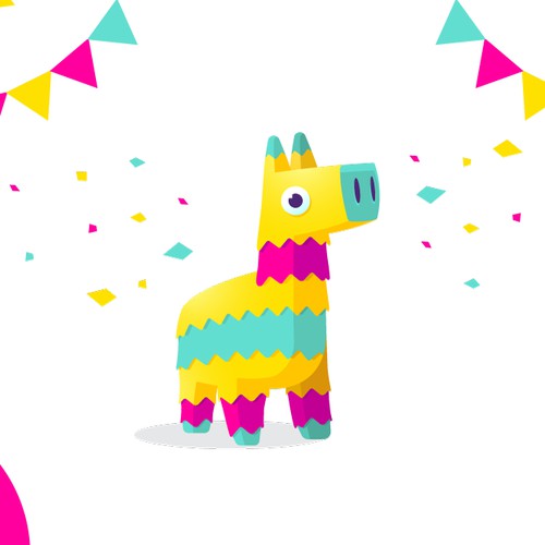 Llama colorful character