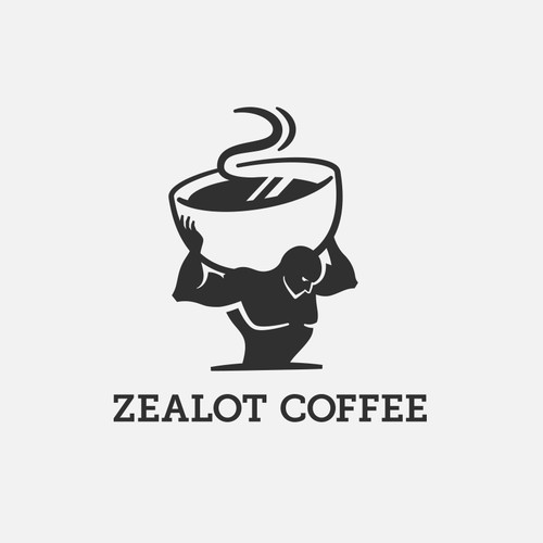 Logo concept for a strong coffee 