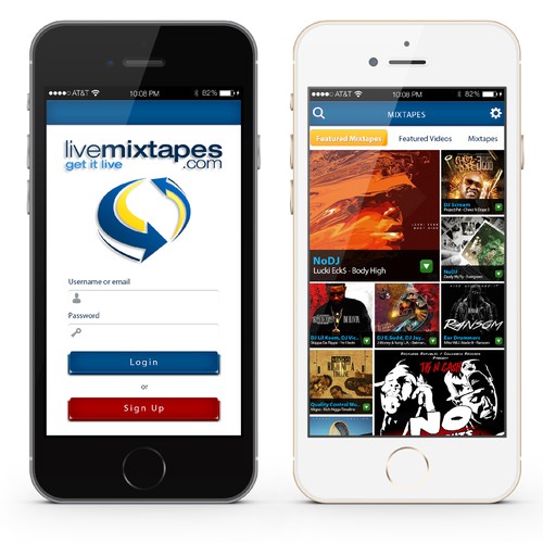 LiveMixtapes iOS App Design