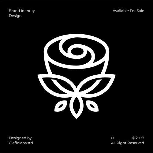 Yin Yang Roses Logo Design