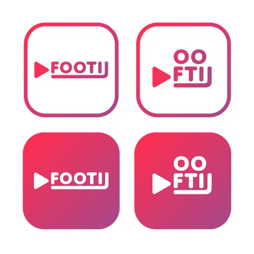 IG style logo for football video app, with added animation idea.