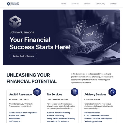 Modern and Elegant Design for CPA Website