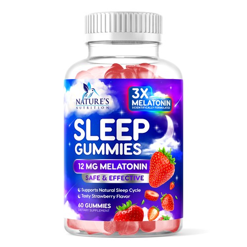 Tasty Sleep Gummies Label Design