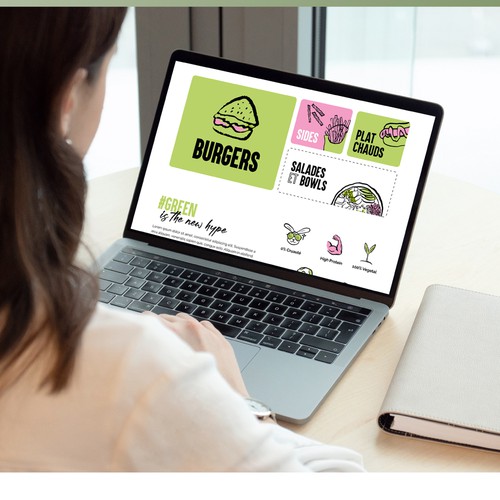 Vegan restaurant visuals and website