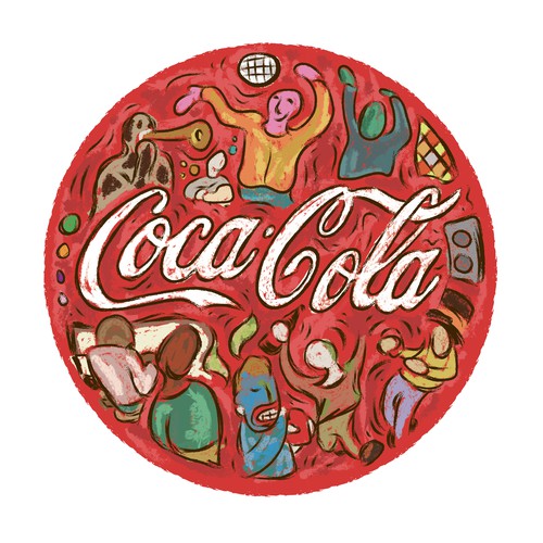 Coca Cola logo Beauford Delaney's style