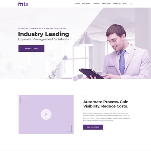 Web design concept for telecommunication services IT company