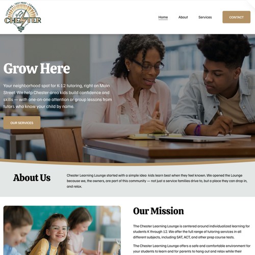 Squarespace Website for Educational Learning