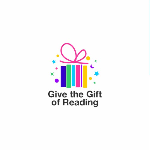 Give the Gift of Reading Logo & Graphic Treatment