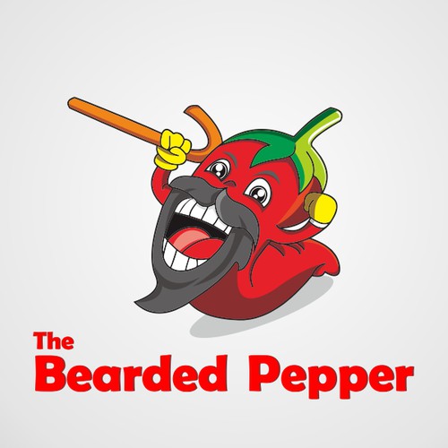 Create a happy illustration for The Bearded Pepper