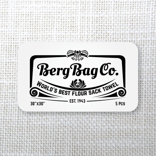 Berg Bag Flour Sack Towel Logo