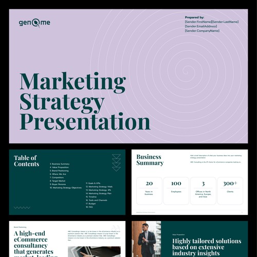 Modern Marketing Strategy Presentation template