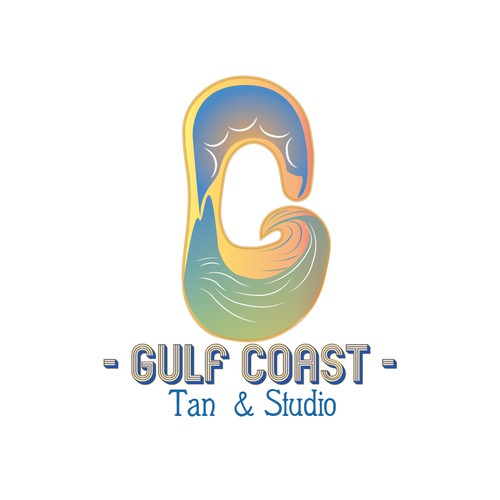Artsy logo for coastal/water feel