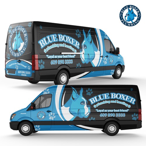 Blue Boxer Full Wrap Design