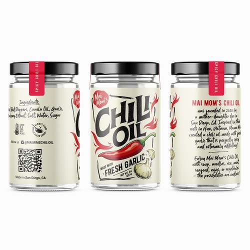 chili oil label 