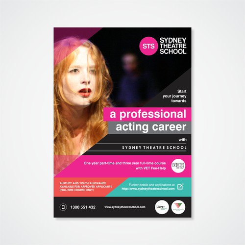 Sydney Theatre School Design Flyer.