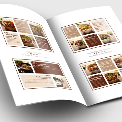 Menu Concept for Fina's Restaurant