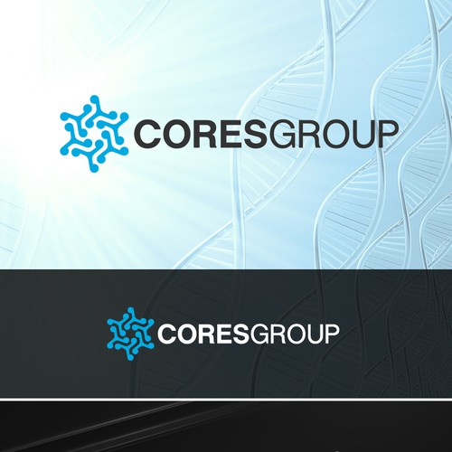 Design a logo for Coresgroup, an educational resource for clinical research professionals.