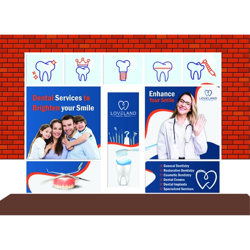 i will create your medical window graphcis design for your dental store