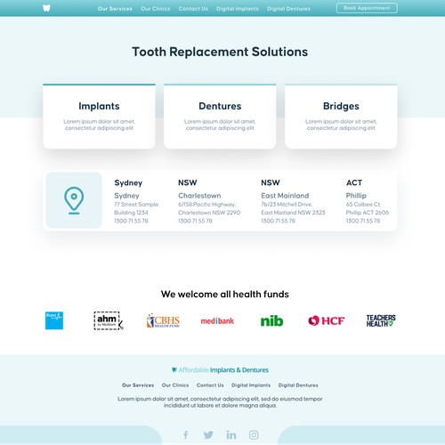 Website Concept for Dental