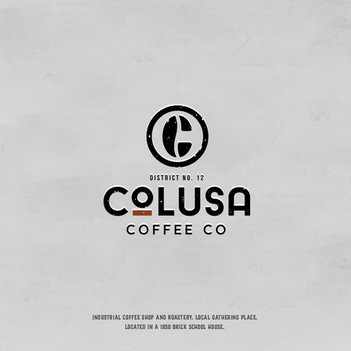 Industrial coffee house logo design