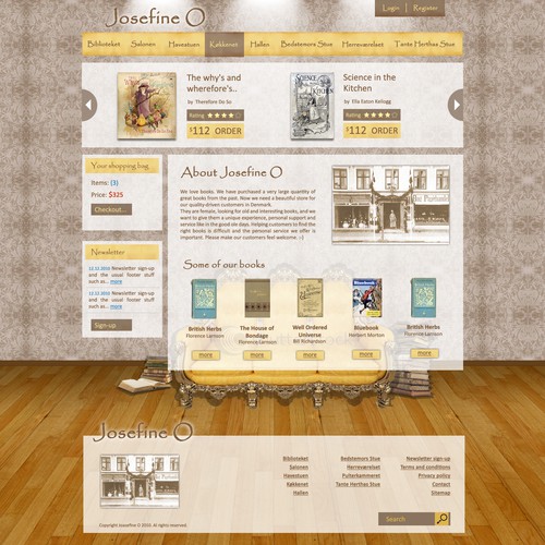 Online Antiquarian Bookshop Website design