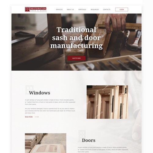 Website for Windows and Doors manufacturers