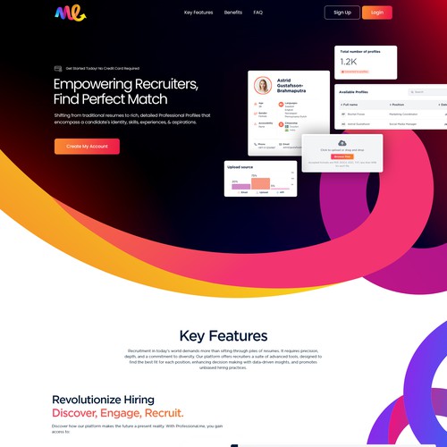 Creative SaaS Web Header UI Design for Professional ME