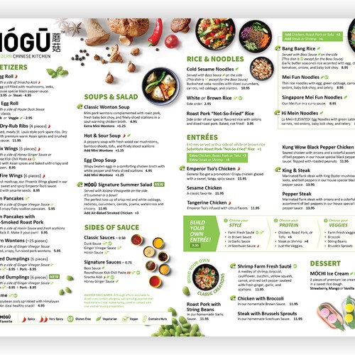 Chinese restaurant menu redesign 