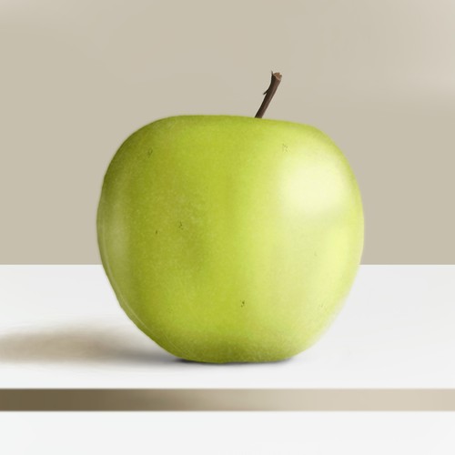 Realistic style apple illustration