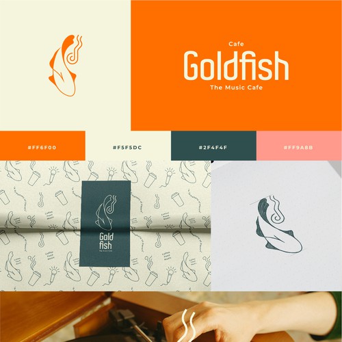 Cafe Goldfish Brand identity design