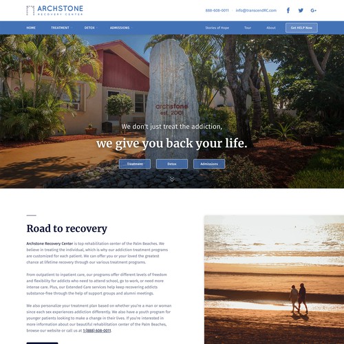 Recovery Center / Web Design Concept