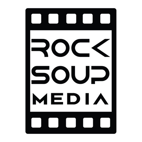 RockSoup Media Logo Film Strip Motif 