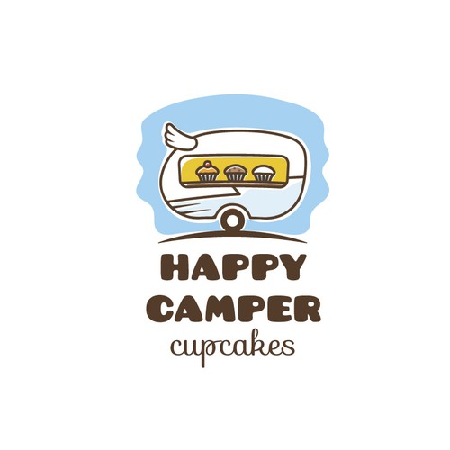 Cute logo for the Happy Camper Cupcakes