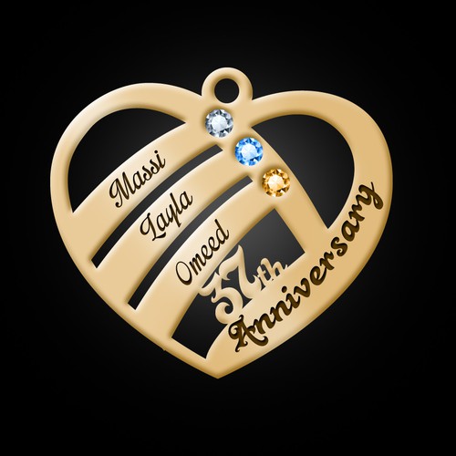 Wedding Anniversary Necklace Design