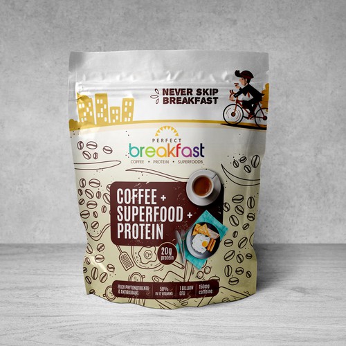 Coffee Drinks Pouch design