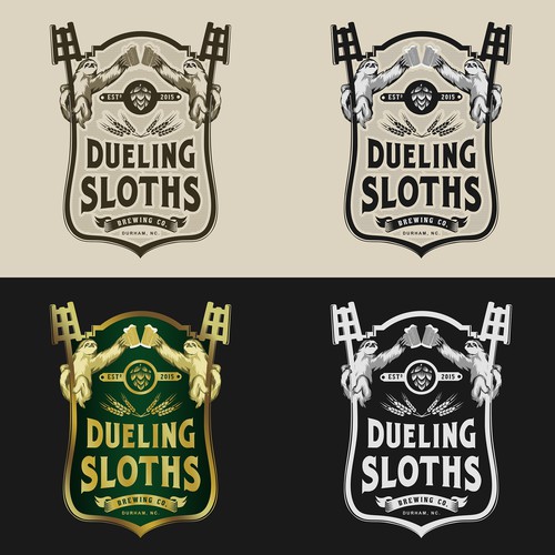 Design a logo for Dueling Sloths Brewing Company!