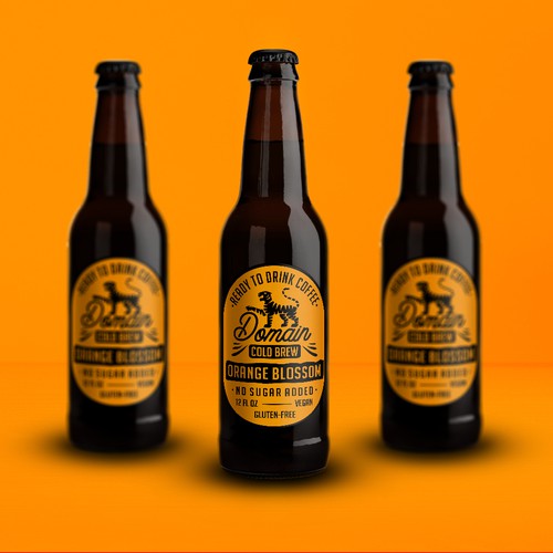 Modern/vintage Cold Brew Coffee Label Design