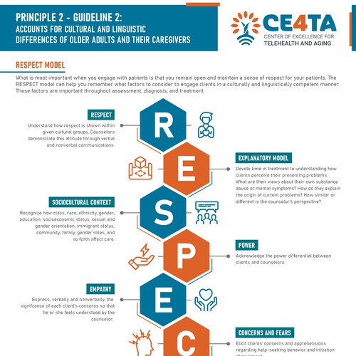 Flyer design for CE4TA - TeleHealth and Aging 