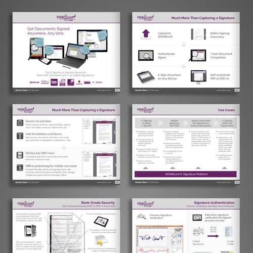 Powerpoint template including a sample presentation