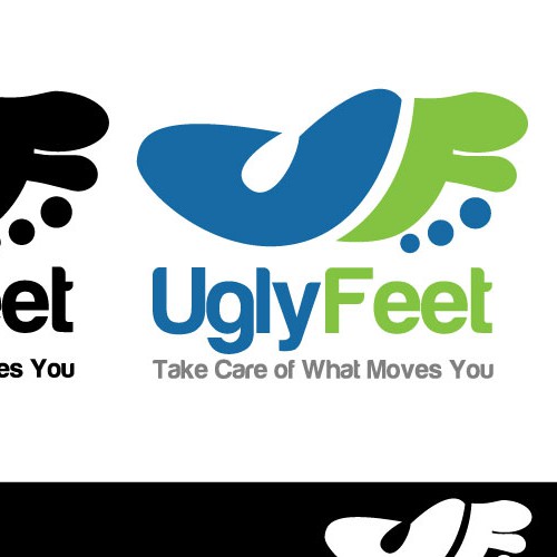 LOGO UPDATE!!! YourUglyFeet.com edgy Athlete Footcare