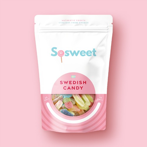 Packaging design for Brooklyn based swedish candy shop